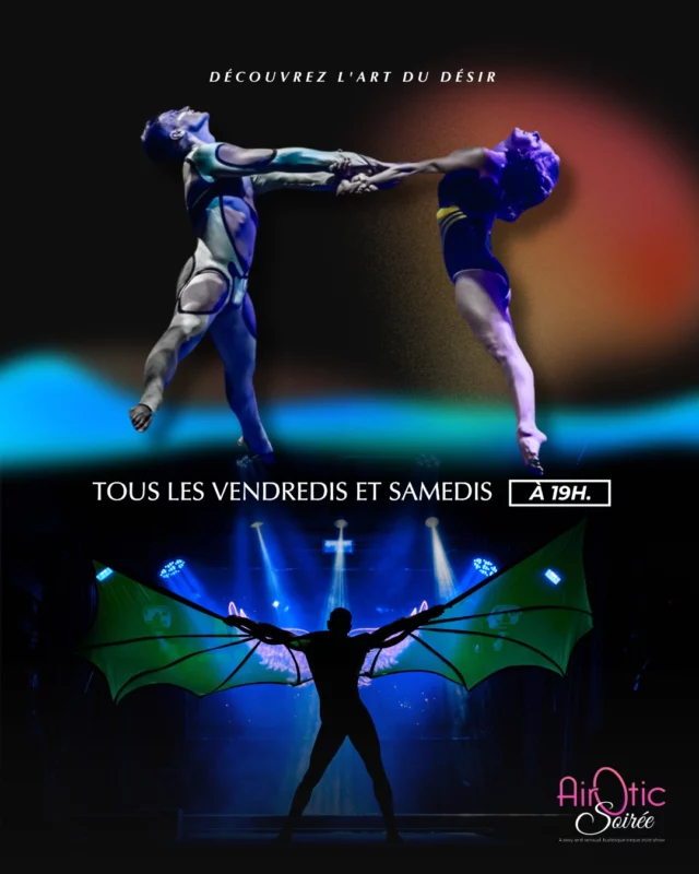 ✨ Avez-vous des plans pour ce week-end ? ✨

🌹 AirOtic vous attend pour une nuit inoubliable de séduction, d’art et de passion.
Danse, acrobaties impressionnantes et une touche de sensualité qui éveillera tous vos sens.

📍 Tous les vendredis et samedis
📌 FUSE – 208 Rue Blaes, Bruxelles
🕖 Début : 19h00

💋 Laissez-vous emporter par le spectacle le plus audacieux de la ville. Venez vivre la magie d’AirOtic !

🔥 Réservez votre place dès maintenant et préparez-vous à ressentir l’art dans sa forme la plus provocante.

👀 Êtes-vous prêt ?

#SpectacleSensuel #AirOticBruxelles #ArtEtPassion #DanseEtAcrobaties #MagieEnScène #ExpérienceUnique #SensualitéEtÉmotion #NuitÀBruxelles #BruxellesDeNuit #LArtDuDésir